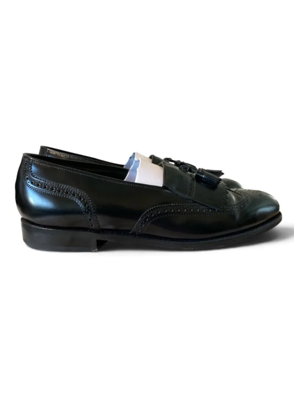 Florsheim Men’s Leather Lexingon Wingtip Tassel Slip On Dress Shoes Sz 11.5 Blk